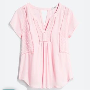 Q&A Nika Clip Dot Blouse Size M NWT
